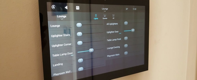 Touchscreen for intelligent lighting system